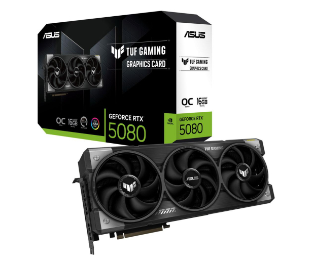 ASUS GeForce RTX 5080 TUF Gaming OC 16GB GDDR7 DLSS4 TUF-RTX5080-O16G-GAMING - 1309148 - zdjęcie